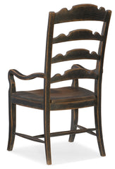 Hill Country Twin Sisters Ladderback Arm Chair - 2 per carton/price ea - 5960-75300-BLK - Sanctuary Home Furnishings (CA)*