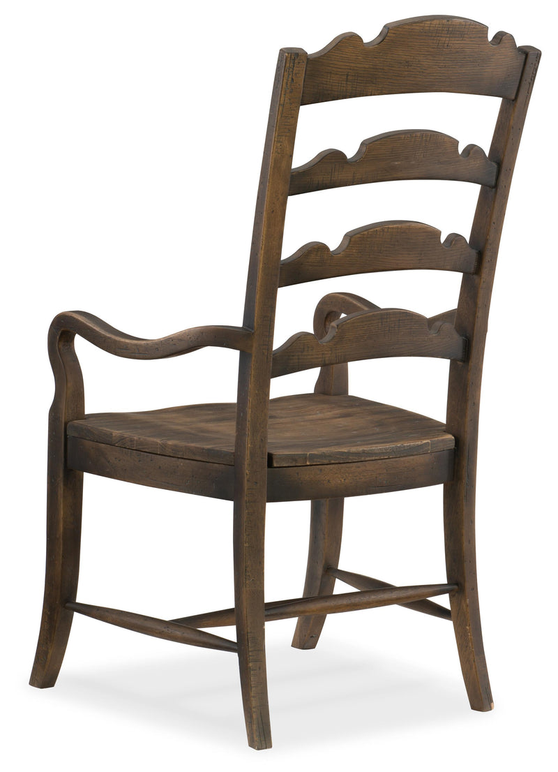 Hill Country Twin Sisters Ladderback Arm Chair - 2 per carton/price ea - 5960-75300-BRN - Sanctuary Home Furnishings (CA)*