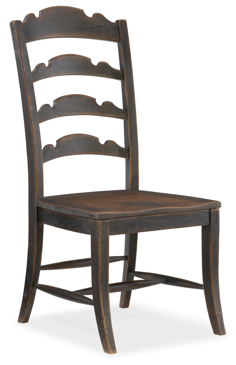 Hill Country Twin Sisters Ladderback Side Chair - 2 per carton/price ea - 5960-75310-BLK - Sanctuary Home Furnishings (CA)*