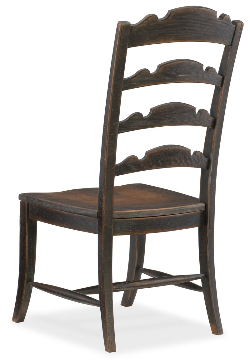 Hill Country Twin Sisters Ladderback Side Chair - 2 per carton/price ea - 5960-75310-BLK - Sanctuary Home Furnishings (CA)*