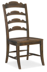 Hill Country Twin Sisters Ladderback Side Chair - 2 per carton/price ea - 5960-75310-BRN