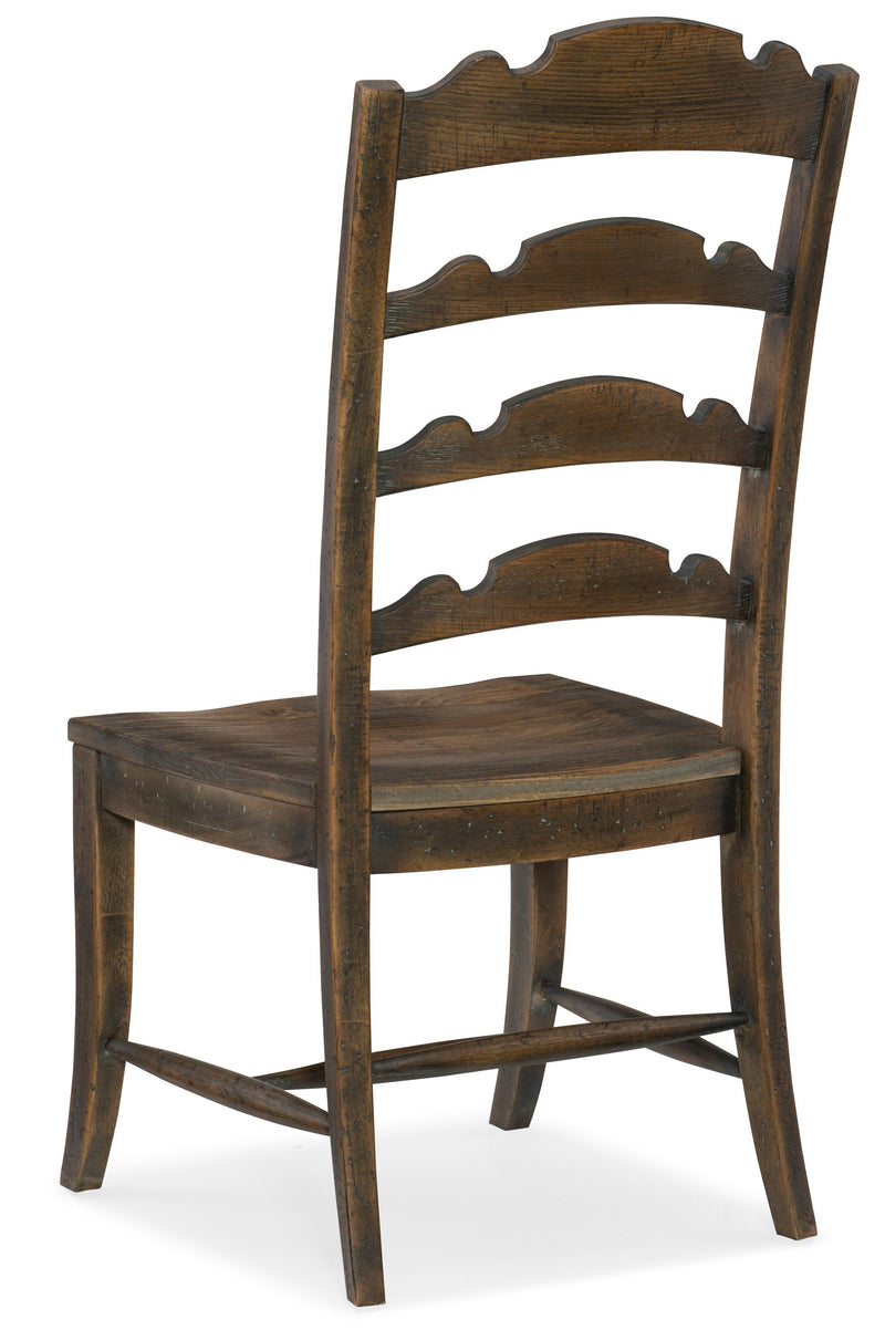 Hill Country Twin Sisters Ladderback Side Chair - 2 per carton/price ea - 5960-75310-BRN