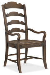 Hill Country Twin Sisters Ladderback Arm Chair - 2 per carton/price ea - 5960-75300-BRN - Sanctuary Home Furnishings (CA)*
