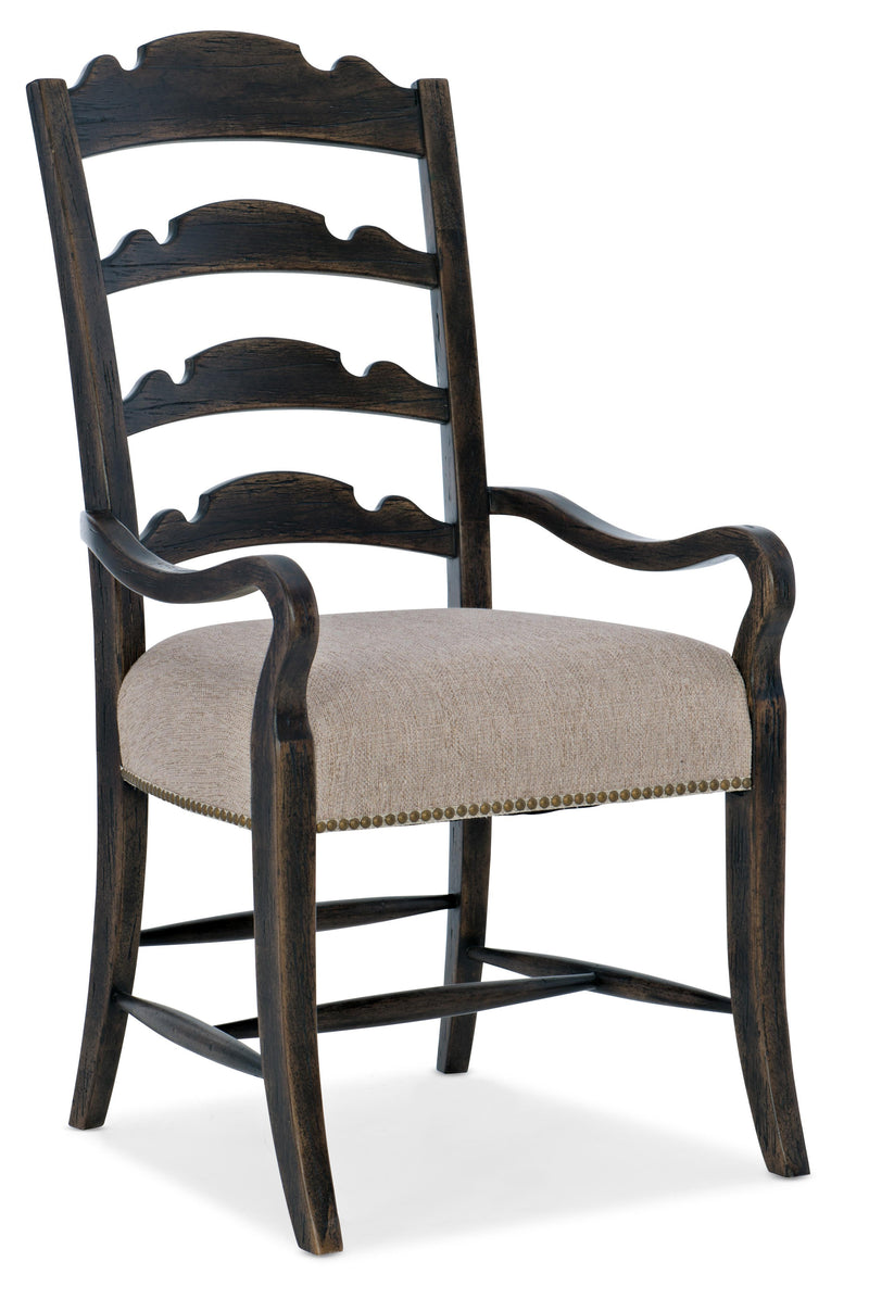 La Grange Twin Sisters Ladderback Arm Chair - 2 per carton/price ea - Sanctuary Home Furnishings (CA)*