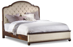 Leesburg California King Upholstered Bed with Wood Rails