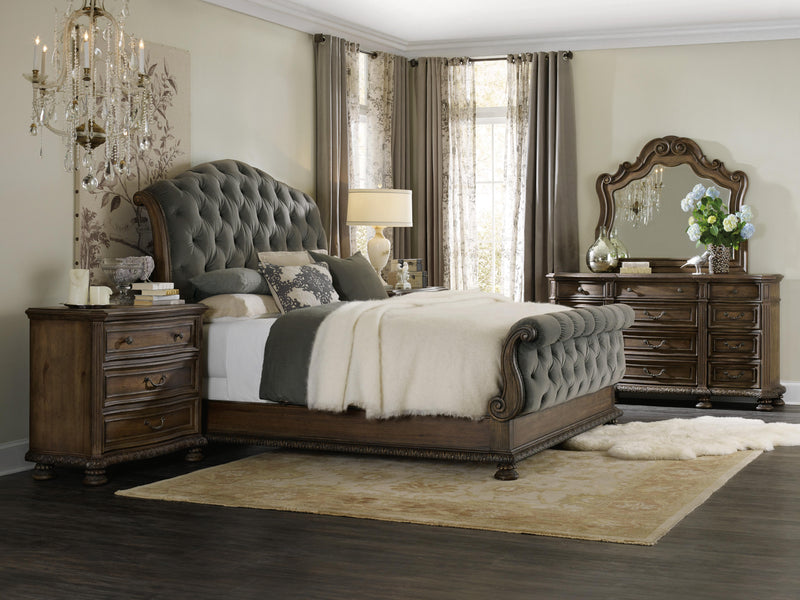 Rhapsody King Tufted Bed - 5070-90566A-GRY