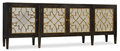 Sanctuary Four Door Mirrored Console- Ebony