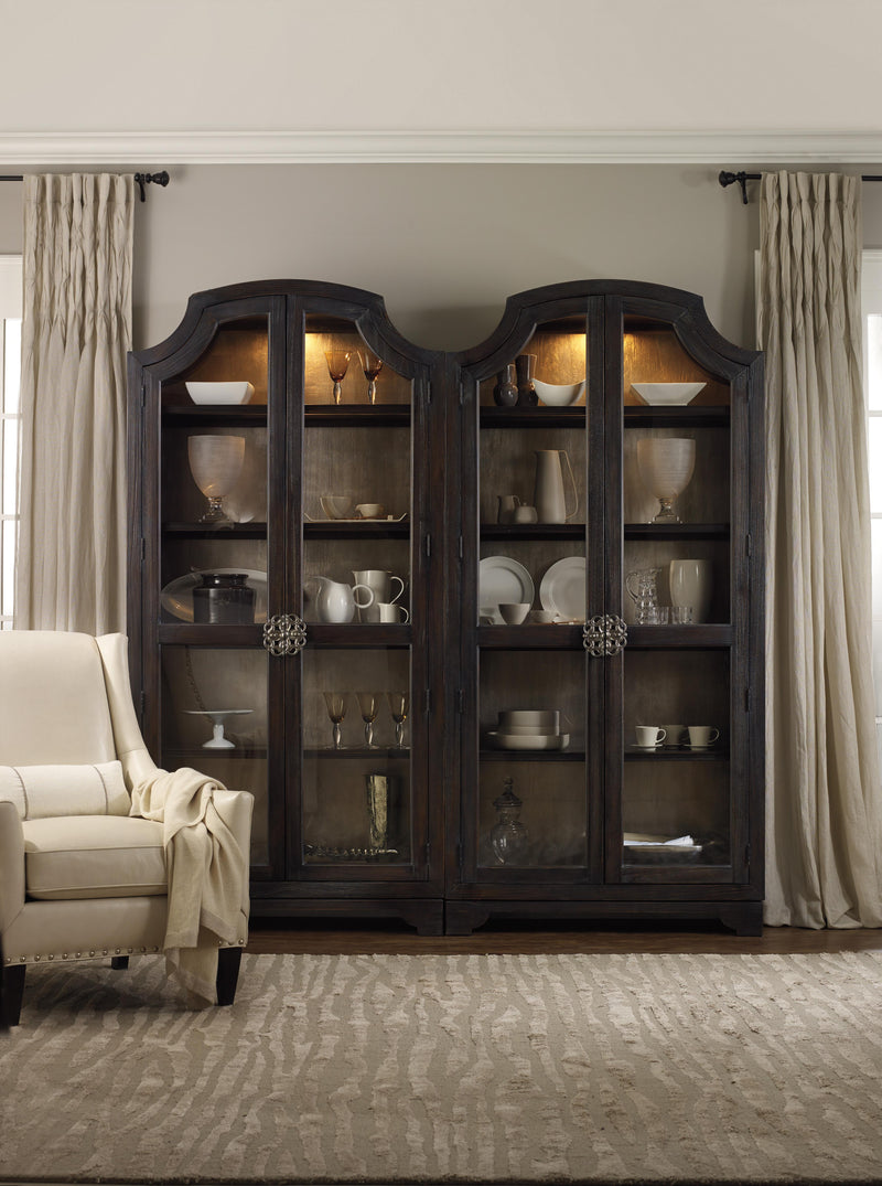 Sanctuary Glass Bunching Curio-Ebony Antiqued Oak image