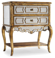 Sanctuary Mirrored Leg Nightstand-Bling