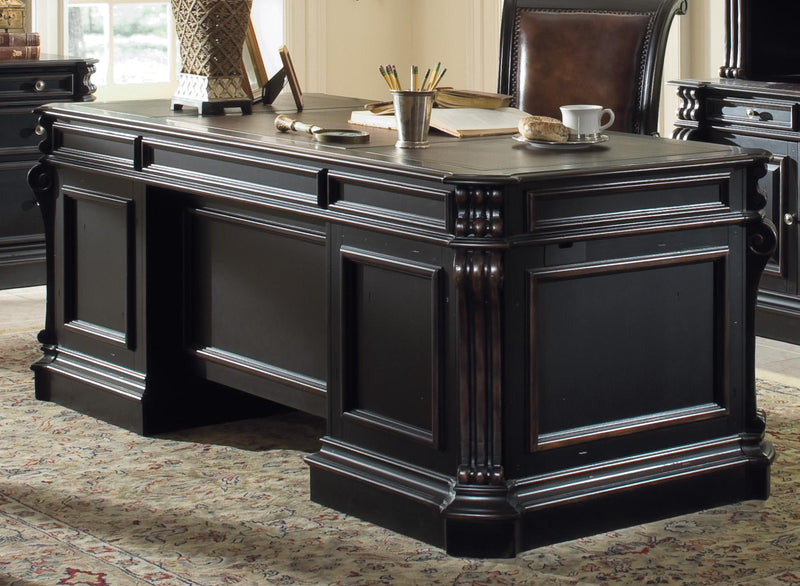 Telluride 76'' Executive Desk w/Wood Panels image