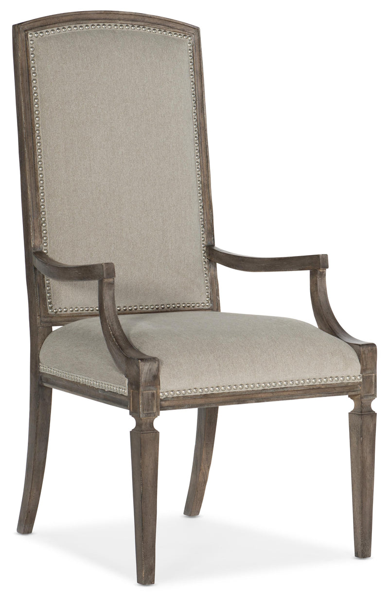 Woodlands Arched Upholstered Arm Chair - 2 per carton/price ea - Sanctuary Home Furnishings (CA)*