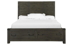 Magnussen Abington California King Panel Storage Bed in Weathered Charcoal