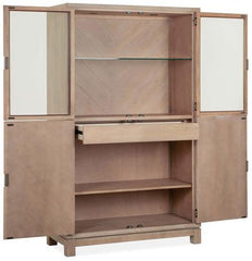 Magnussen Furniture Ainsley Display Cabinet in Cerused Khaki