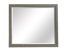 Magnussen Furniture Atelier Landscape Mirror in Nouveau Grey, Palladium Metal image