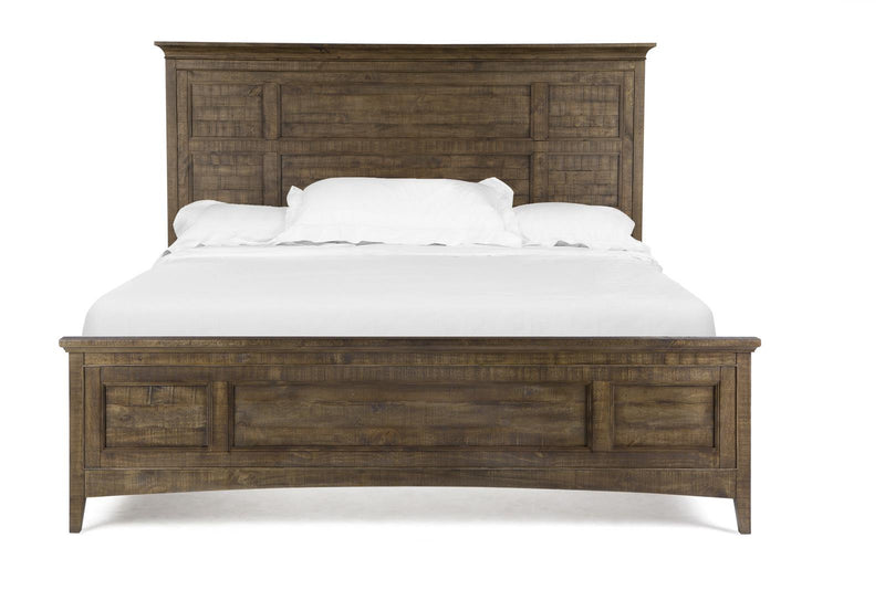 Magnussen Furniture Bay Creek California King Panel Bed with Storage Rails in Toasted Nutmeg
