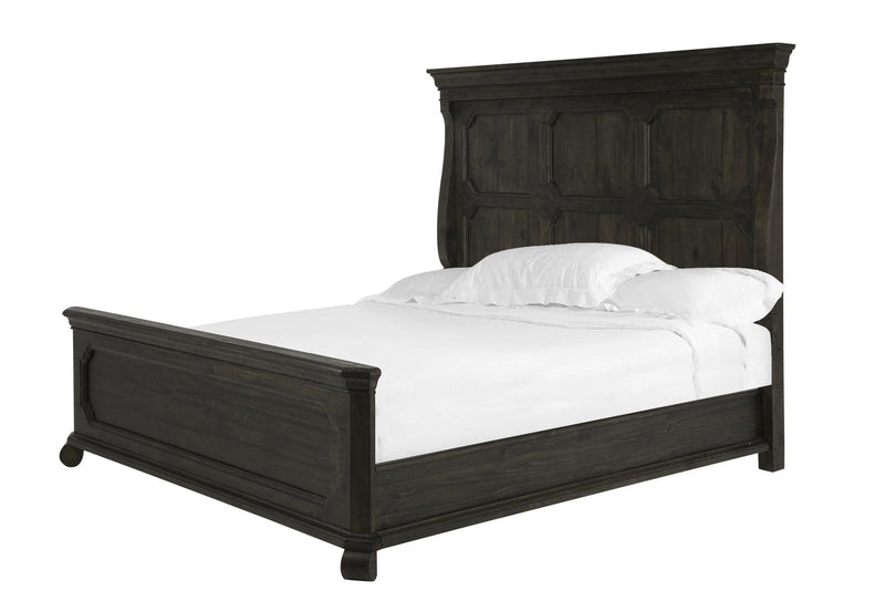 Magnussen Furniture Bellamy Queen Panel Bed in Peppercorn