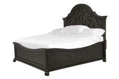 Magnussen Furniture Bellamy Queen Shaped Panel Bed in Peppercorn