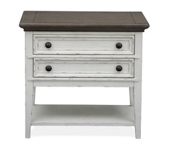 Magnussen Furniture Bellevue Manor Open Nightstand in Weathered Shutter White image