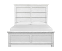 Magnussen Furniture Bellevue Manor Queen Panel Bed in Weathered Shutter White image