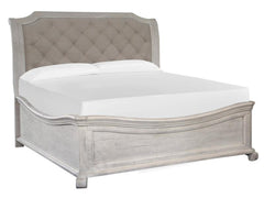 Magnussen Furniture Bronwyn California King Sleigh Bed with Shaped Footboard in Alabaster image