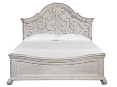 Magnussen Furniture Bronwyn King Shaped Panel Bed in Alabaster image