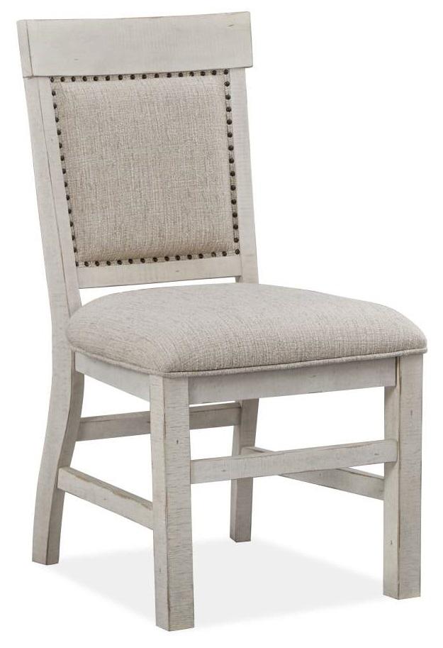 Magnussen Furniture Bronwyn Side Chair w/Upholstered Seat & Back in Alabaster (Set of 2)