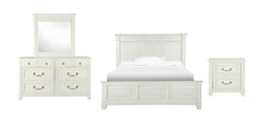 Magnussen Furniture Brookfield California King Panel Bed in Cotton White