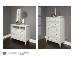 Magnussen Furniture Brookfield Media Chest in Cotton White