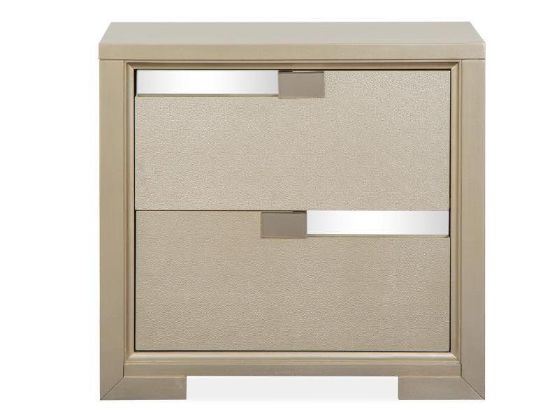 Magnussen Furniture Chantelle Drawer Nightstand in Champagne