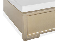 Magnussen Furniture Chantelle King Upholstered Panel Bed in Champagne