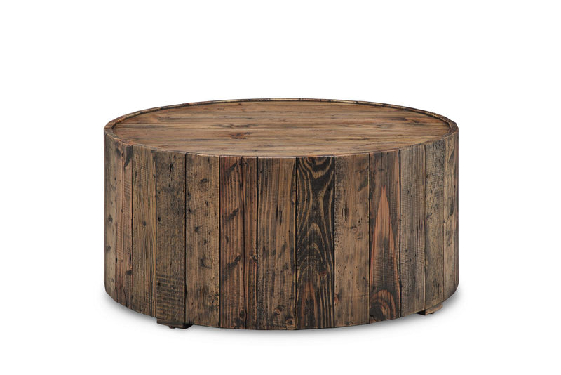 Magnussen Furniture Dakota Round Cocktail Table in Rustic Pine image