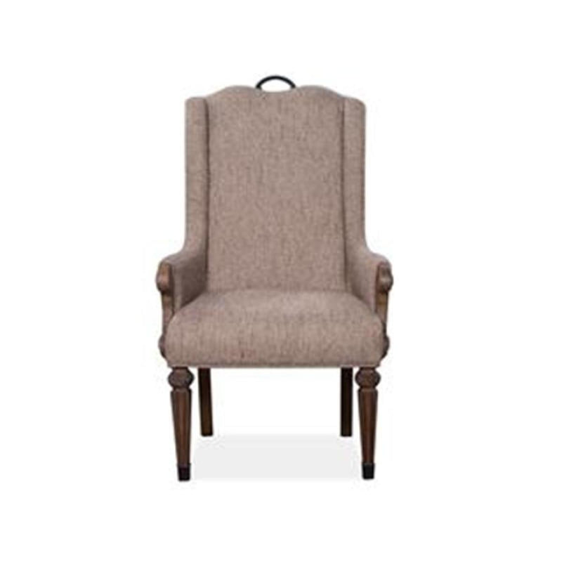 Magnussen Furniture Durango Upholstered Host Arm Chair in Willadeene Brown