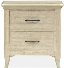 Magnussen Furniture Harlow 2 Drawer Nightstand in Weathered Bisque image