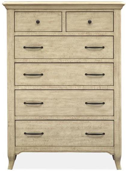 Magnussen Furniture Harlow 6 Drawer Chest in Weathered Bisque image