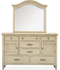 Magnussen Furniture Harlow 7 Drawer Dresser in Weathered Bisque