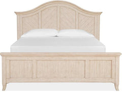 Magnussen Furniture Harlow King Panel Bed in Weathered Bisque