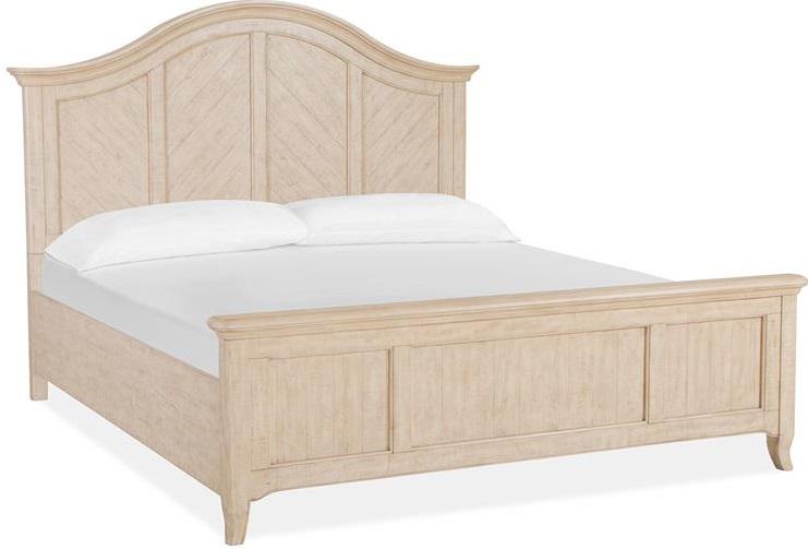 Magnussen Furniture Harlow Queen Panel Bed in Weathered Bisque