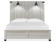 Magnussen Furniture Harper Springs California King Panel Bed in Silo White