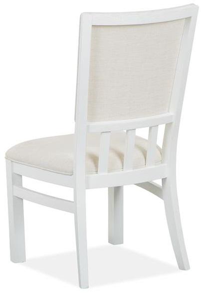 Magnussen Furniture Harper Springs Dining Side Chair with Upholstered Seat and Back in Silo White (Set of 2)