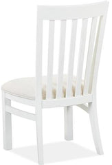 Magnussen Furniture Harper Springs Dining Side Chair with Upholstered Seat in Silo White (Set of 2)