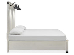 Magnussen Furniture Harper Springs King Panel Bed in Silo White