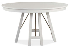 Magnussen Furniture Heron Cove Round Dining Table in Chalk White
