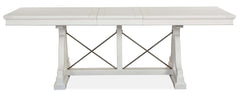 Magnussen Furniture Heron Cove Trestle Dining Table in Chalk White