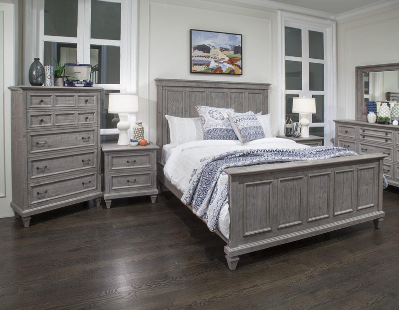 Magnussen Furniture Lancaster California King Panel Bed in  Dove Tail Grey