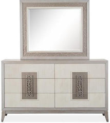 Magnussen Furniture Lenox Landscape Mirror in Acadia White