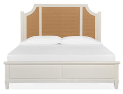 Magnussen Furniture Lola Bay California King Arched Woven Bed in Seagull White