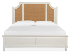 Magnussen Furniture Lola Bay King Arched Woven Bed in Seagull White