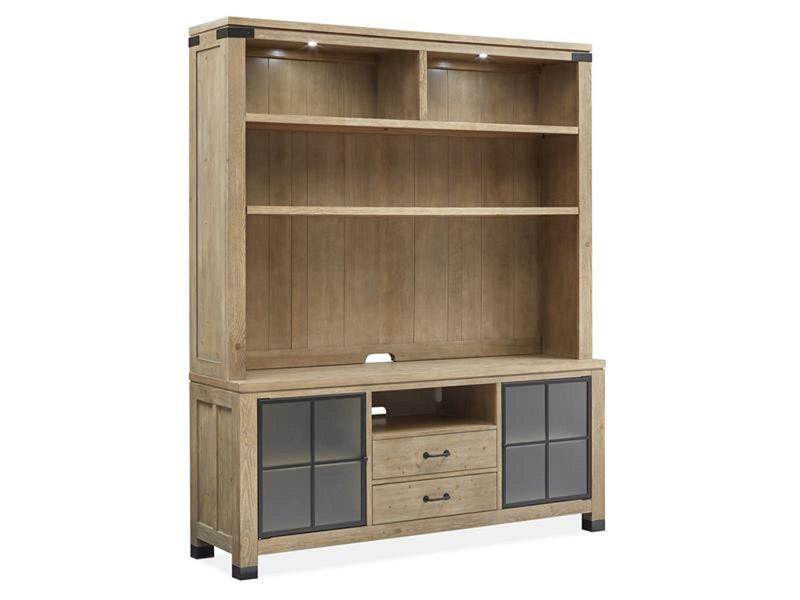 Magnussen Furniture Madison Heights Console with Hutch in Weathered Fawn