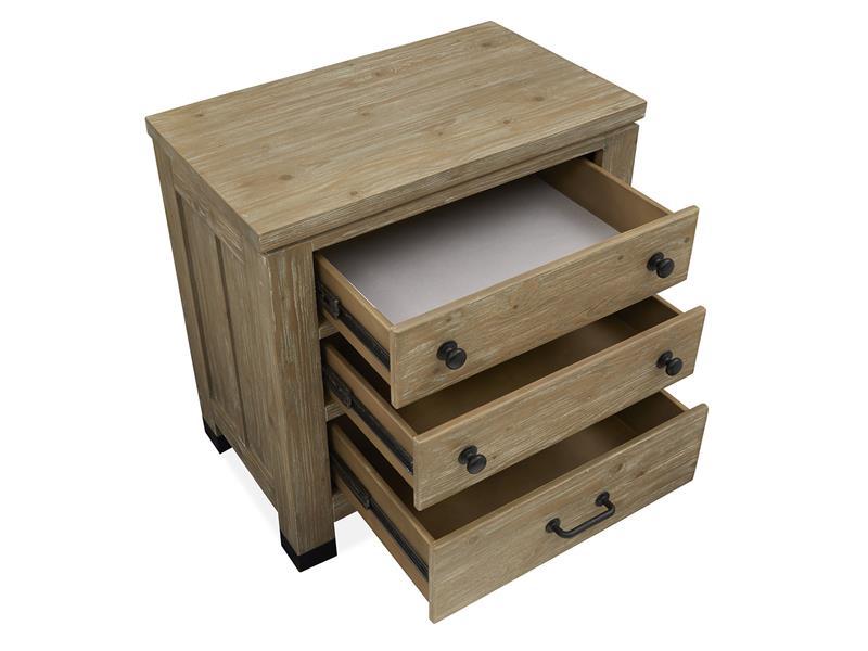 Magnussen Furniture Madison Heights Drawer Nightstand in Weathered Fawn