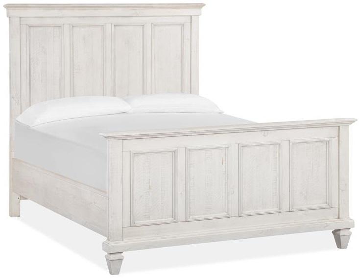 Magnussen Furniture Newport Queen Panel Bed in Alabaster